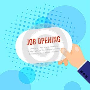 Job opening concept banner