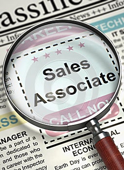 Job Opening Sales Associate. 3D. photo