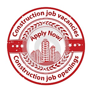 Job openings - Construction jobs available - Job advertising / Job offer