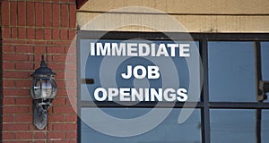 Job Openings for Immediate Employment