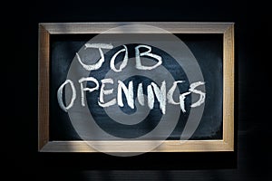 Job openings on sign board