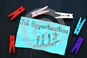 Job Opportunities  inscription on the page
