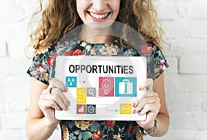 Job Opportunities Motivation Employment Competence Concept photo