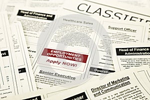 Job opportunity classifieds ads, apply now