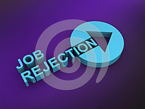 job rejection word on purple