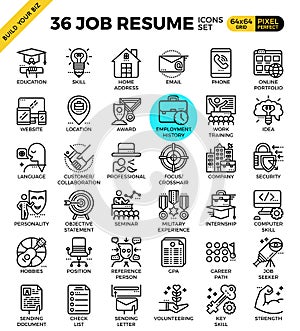 Job Resume Icons photo