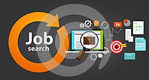 Job search bag loop online web employment career