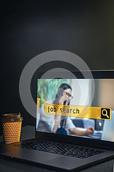Job search concept, find your career, online website.