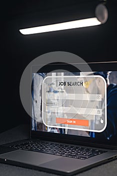 Job search concept, find your career, online website.