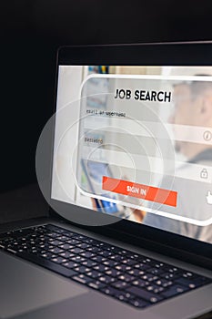 Job search concept, find your career, online website.