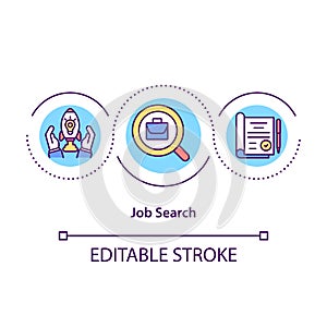 Job search concept icon photo