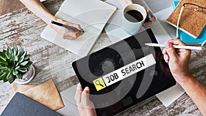 Job search, Employment, Recruitment and HR management concept.