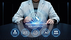 Job Search Human Resources Recruitment Career Business Internet Technology Concept