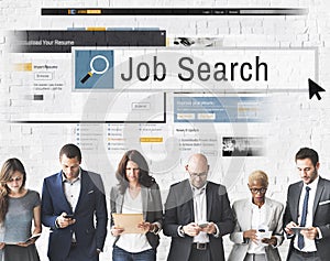 Job Search Human Resources Recruitment Career Concept photo