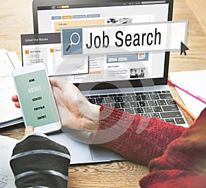 Job Search Human Resources Recruitment Career Concept