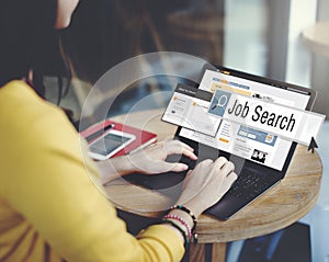 Job Search Human Resources Recruitment Career Concept