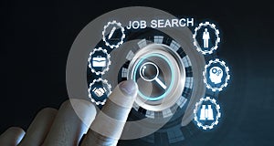 Job Search human resources recruitment career. Internet, business