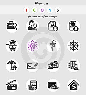 Job search icon set