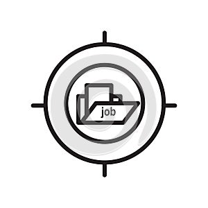 Job search icon vector isolated on white background, Job search sign