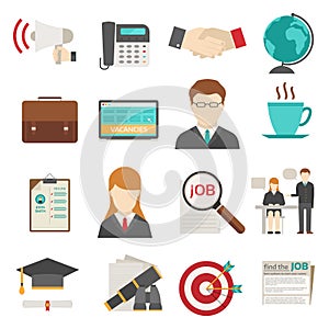 Job search icons vector set.