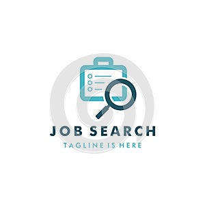 Job search logo template design vector illustration