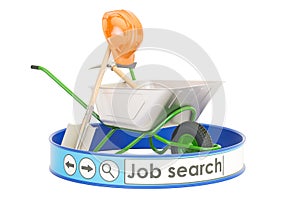Job Search online concept, 3D rendering