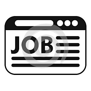 Job search online icon simple vector. Find newbie folder