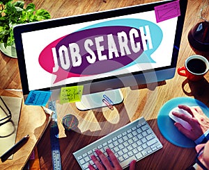 Job Search Searching Career Application Concept