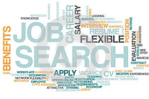 Job search word cloud