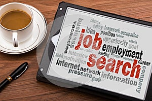 Job search word cloud