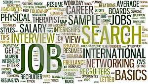 Job search wordcloud