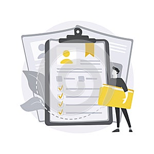 Job seekers abstract concept vector illustration.