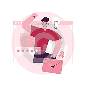 Job seekers abstract concept vector illustration.