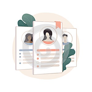 Job seekers abstract concept vector illustration. photo