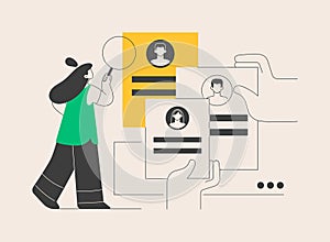 Job seekers abstract concept vector illustration. photo