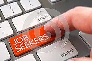 Job Seekers - Keyboard Key Concept. 3D.
