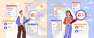 Job seeking concept