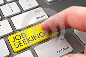 Job Seeking - Modern Keyboard Concept. 3D. photo