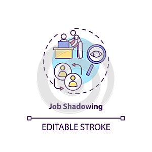 Job shadowing concept icon