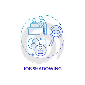 Job shadowing concept icon