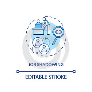 Job shadowing concept icon photo