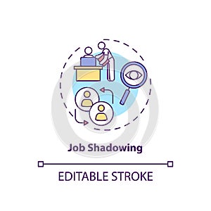 Job shadowing concept icon photo