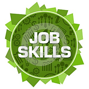 Job Skills Green Business Symbols Circular