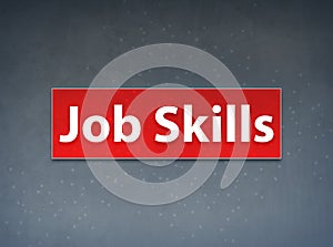 Job Skills Red Banner Abstract Background