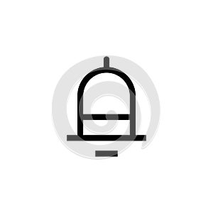 Job task reminder icon design bell symbol. simple clean line art professional business management concept vector illustration