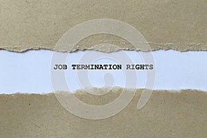 Job Termination Rights on white paper