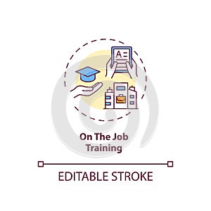 On-the-job training concept icon