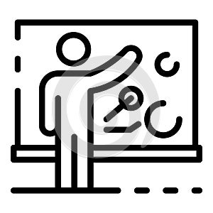 Job training icon, outline style