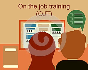 On the job training OJT vector