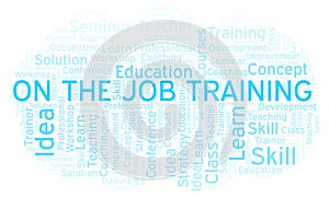 On The Job Training word cloud.